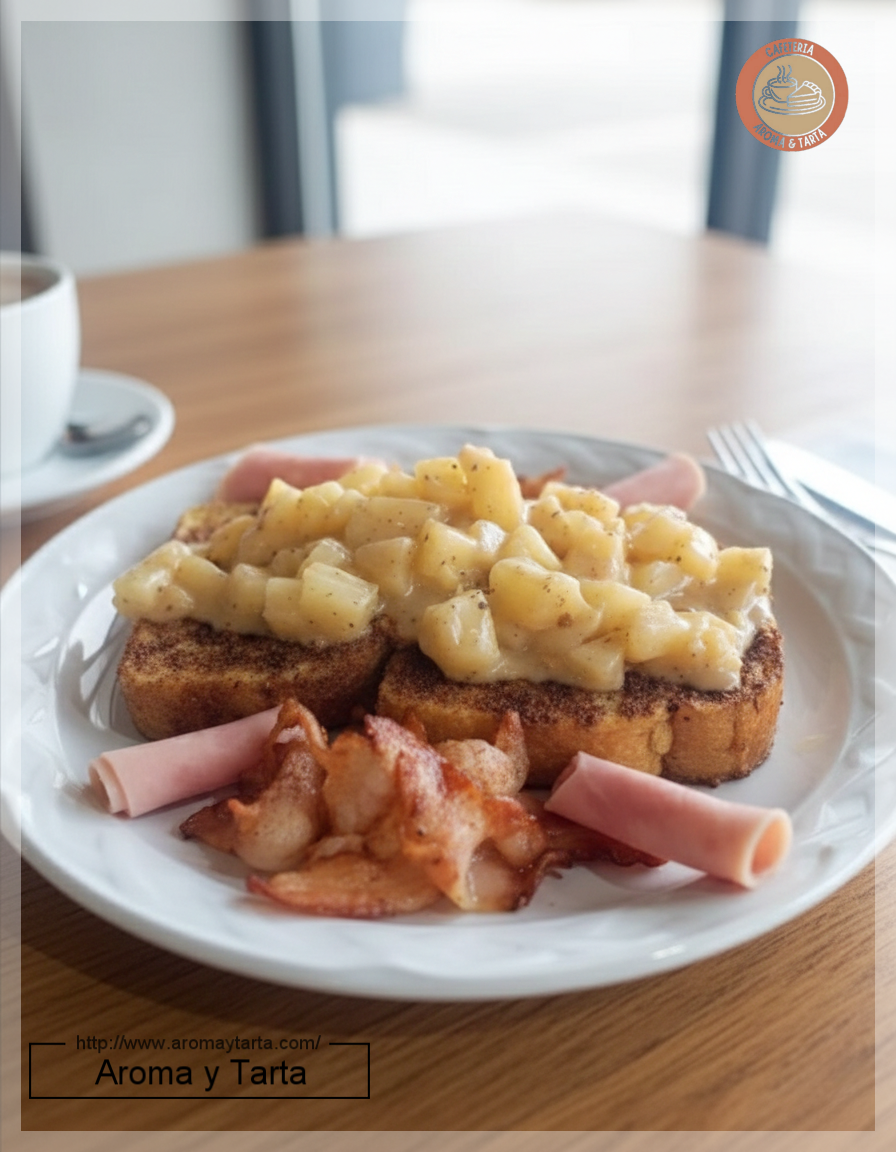 Pan frances con ensalada de piña