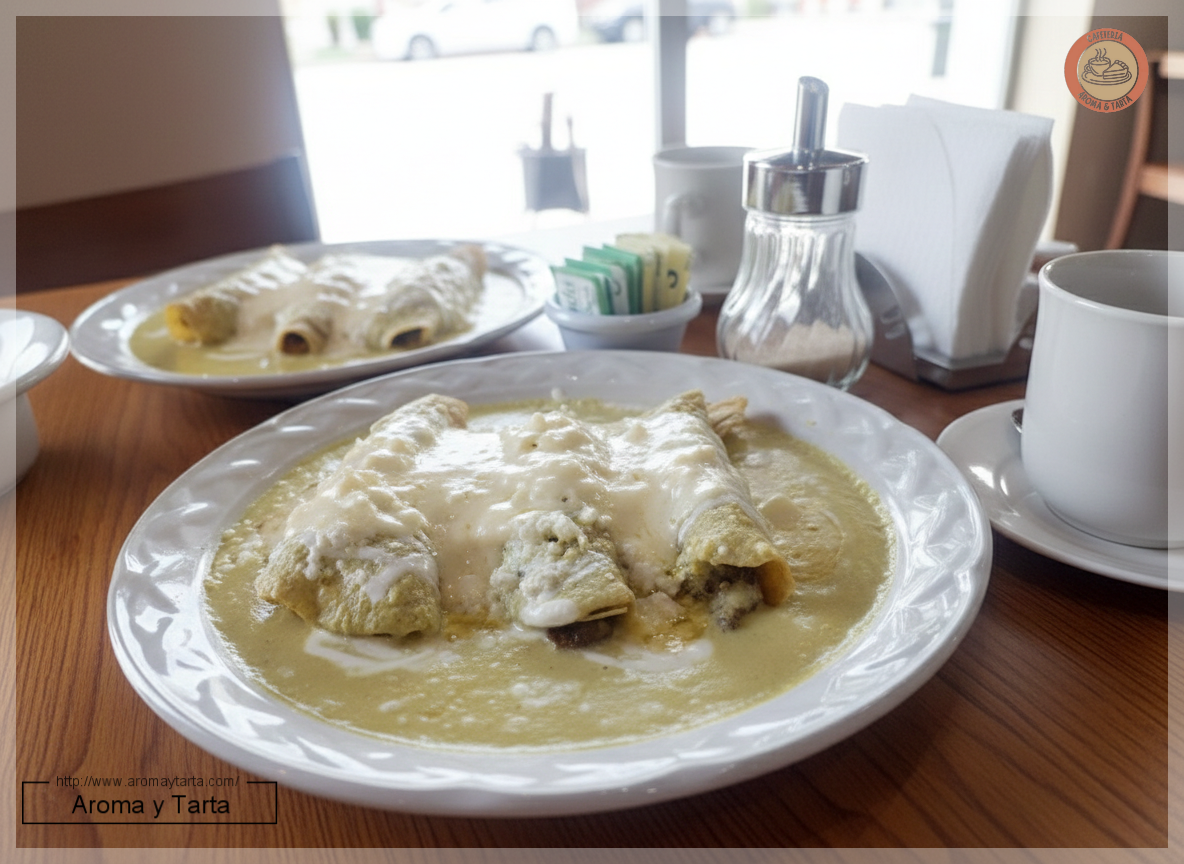 Enchiladas suizas gratinadas de pollo